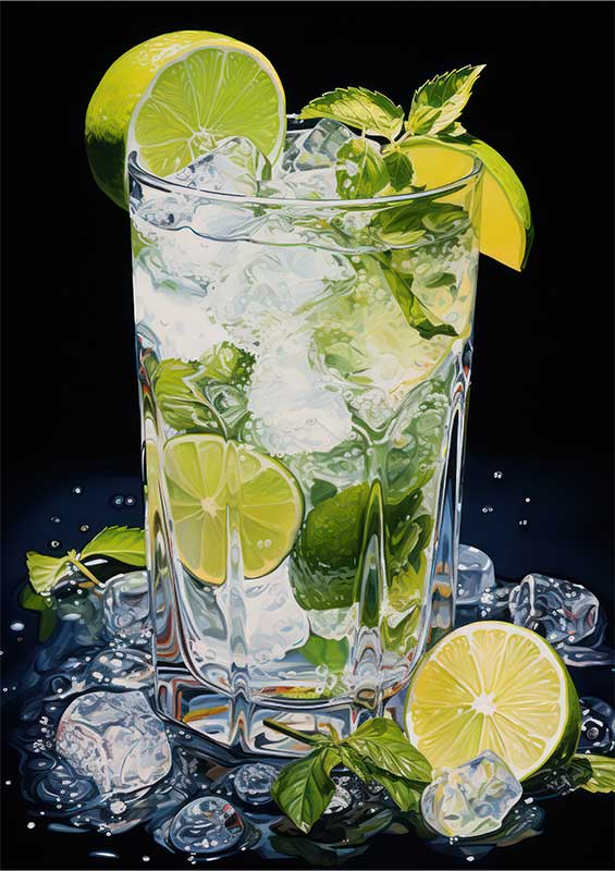 Zenith Zest water and lime cocktail drink | Poster