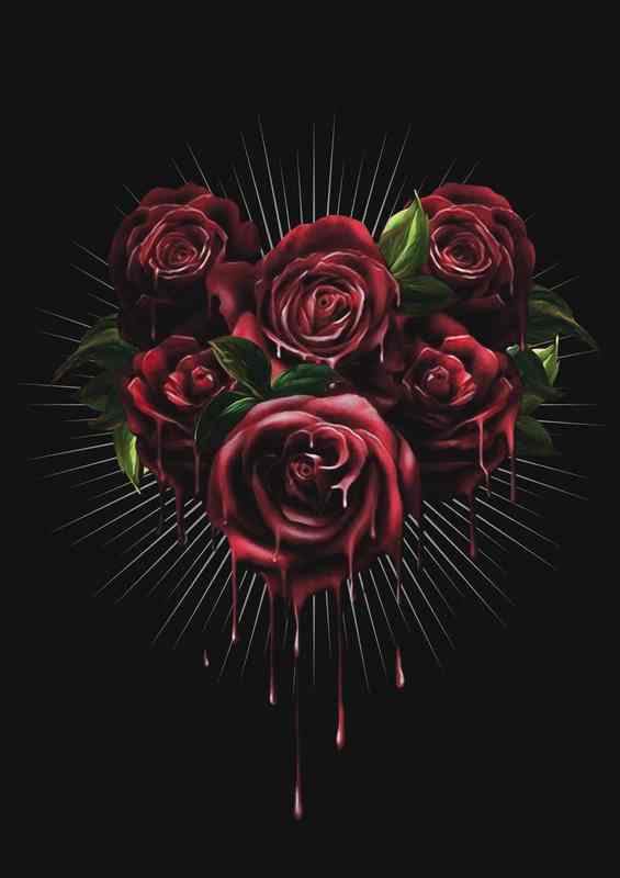 Blood roses red | Di-Bond