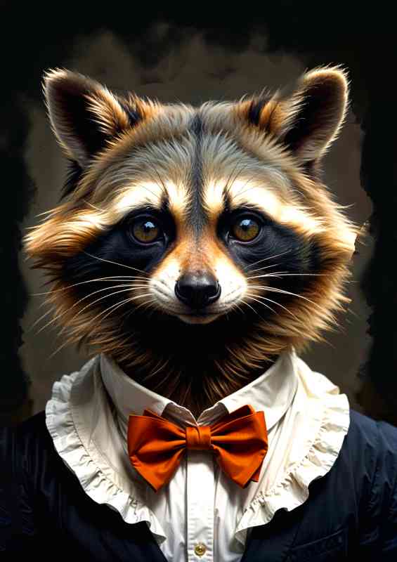 Magestic mr raccoon vintage attire | Metal Poster