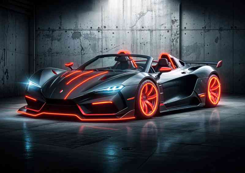 Ac Corbra 289 style neon red glowing | Di-Bond