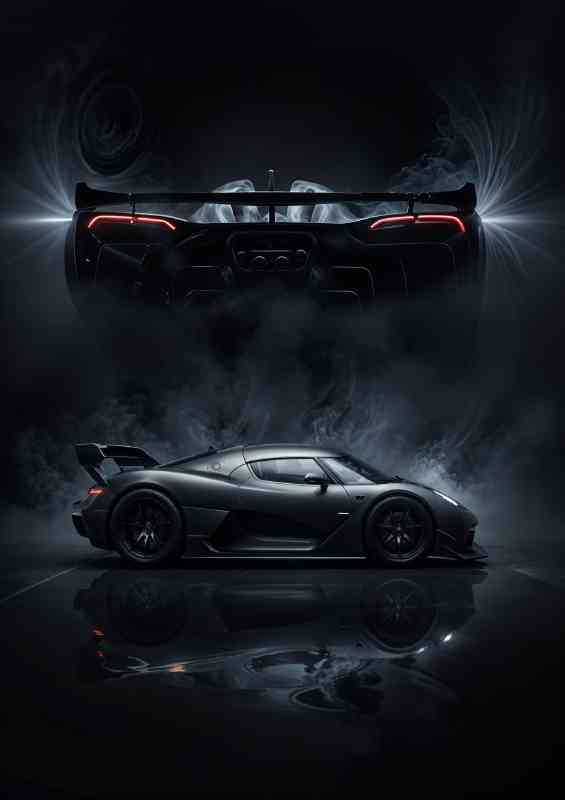 Koenigsegg Jesko hypercar in a dark | Metal Poster
