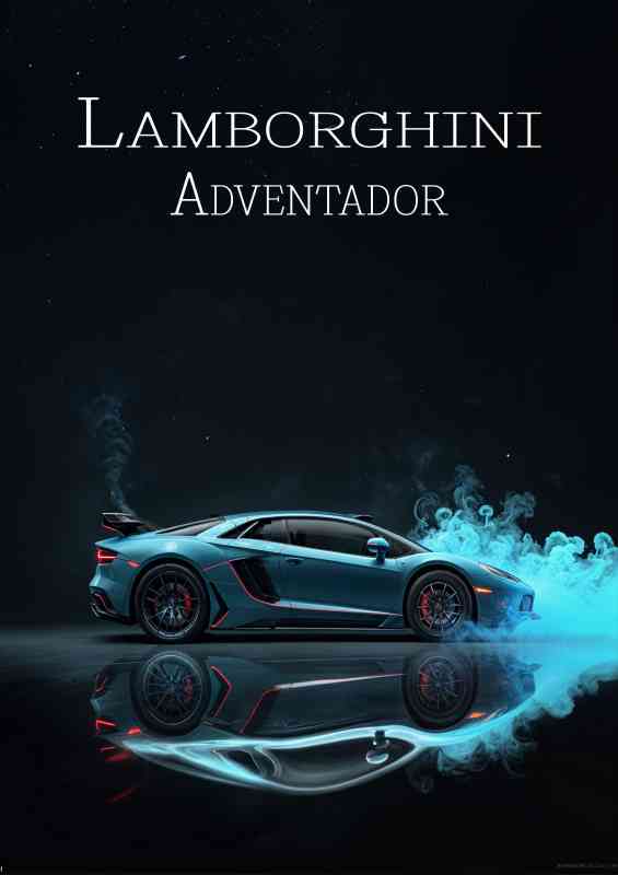 Lamboghini adventador tron style | Metal Poster