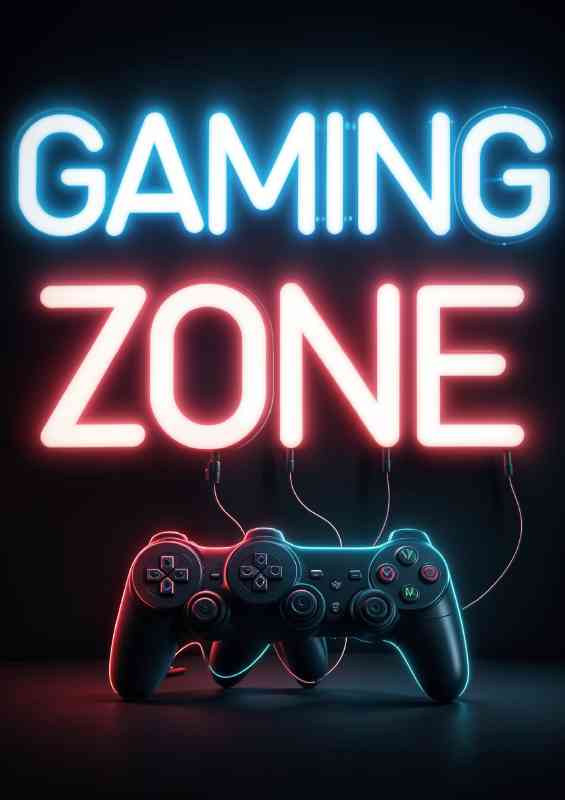 Gaming zone neon sign | Poster