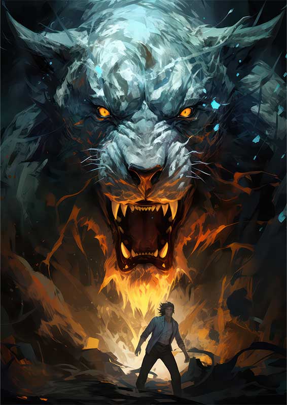 Anime with a person and a large beast | Di-Bond