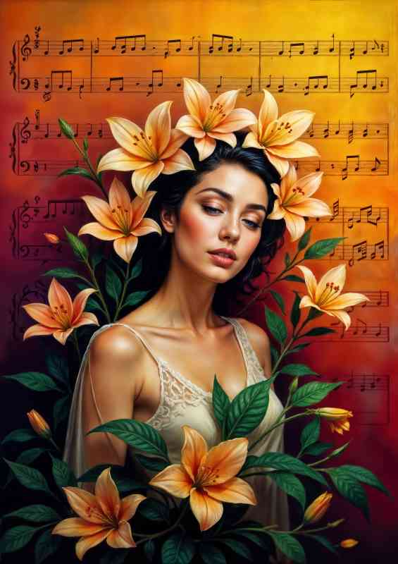 Music and flowers | Poster