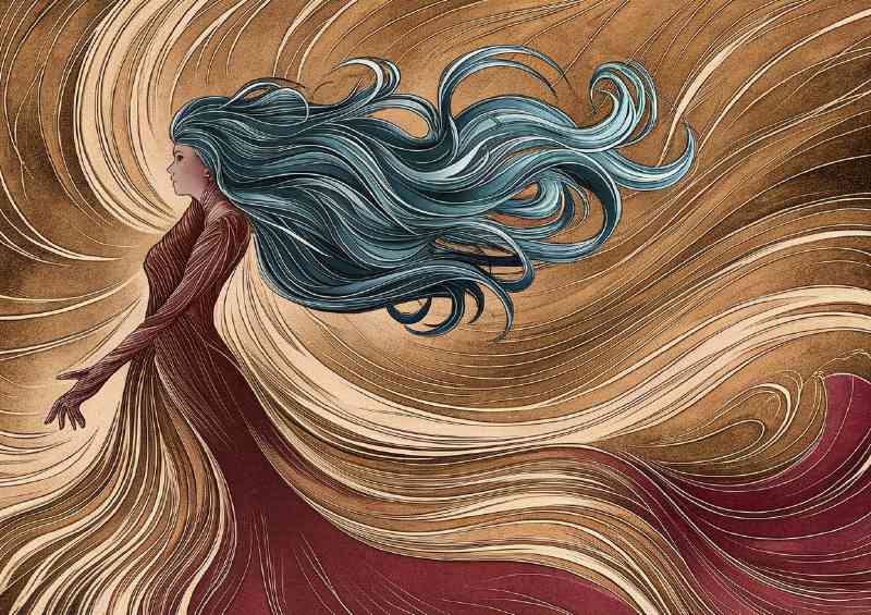 Designed artwork of a woman silho | Canvas