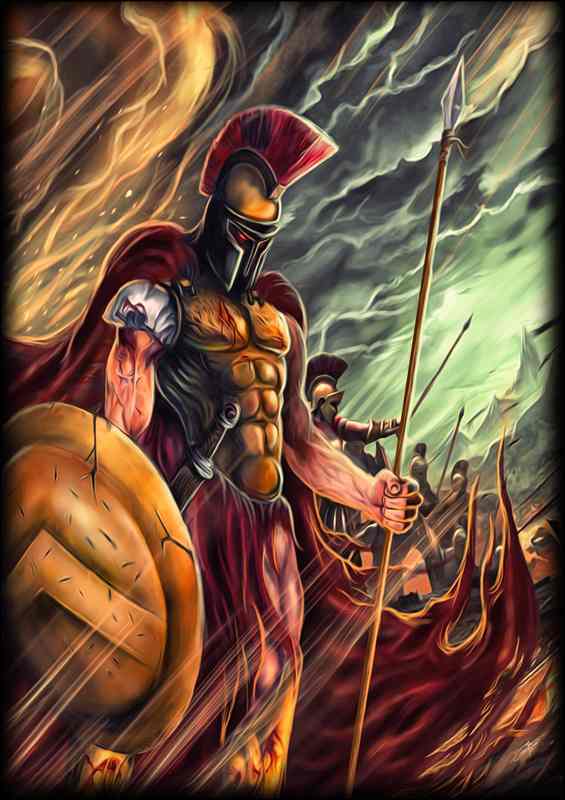 Spartan amongst the fighters | Metal Poster