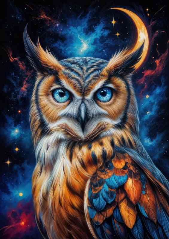 Close up of the night owl dreamy skies | Poster