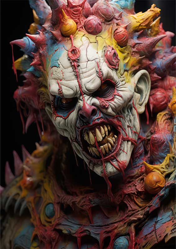 Colorcary Clown Hyper Neo | Di-Bond Riot of Abstract Faces