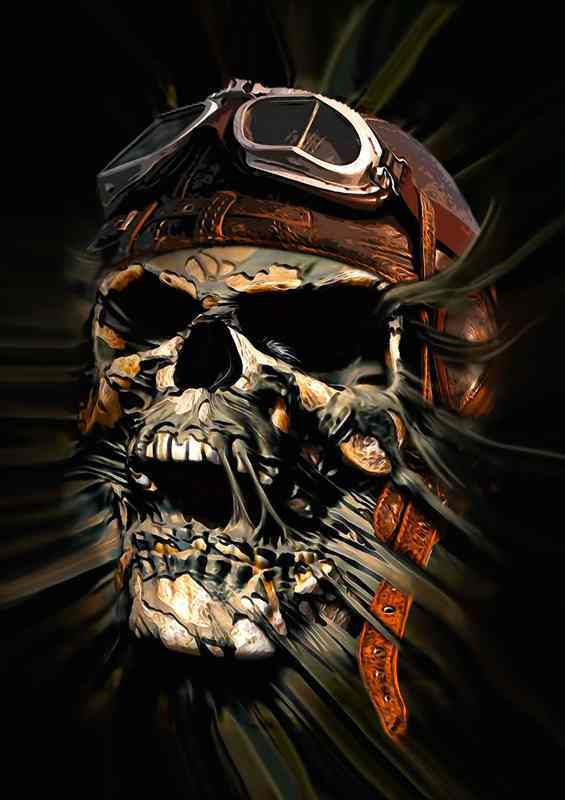 The Plane that never made it skull | Metal Poster