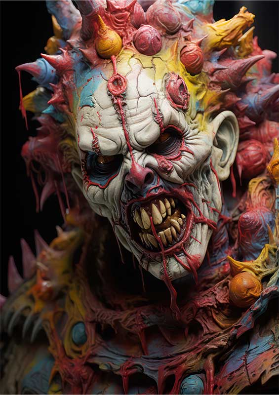 Colorful Carnival Chaos Poster