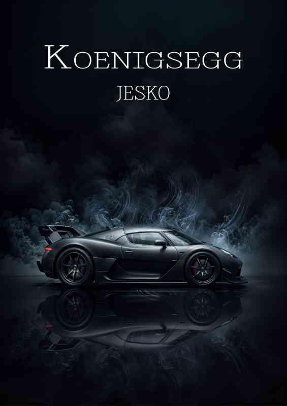 Koenigseg jesko dramatic smoke | Metal Poster