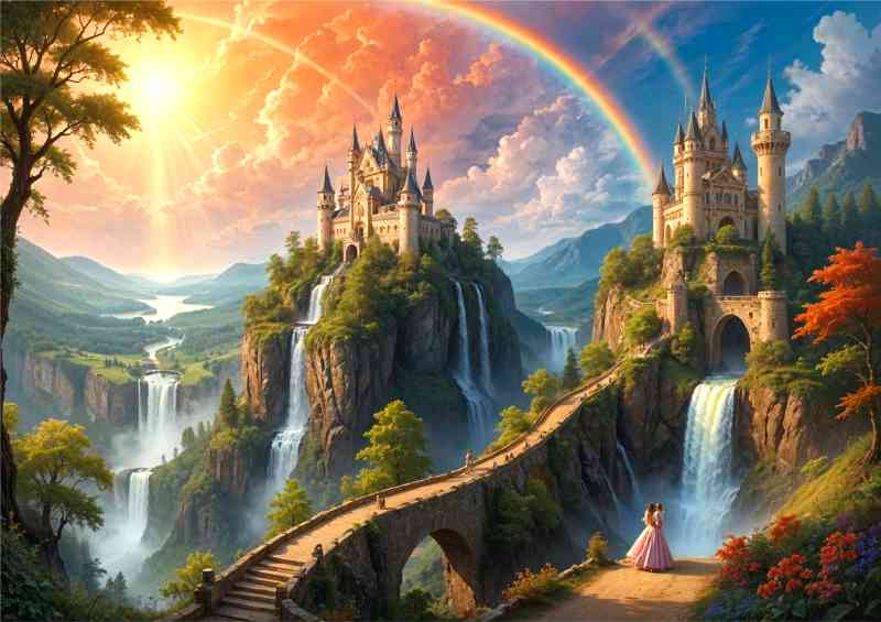 Princess in her fairytale castle | Metal Poster