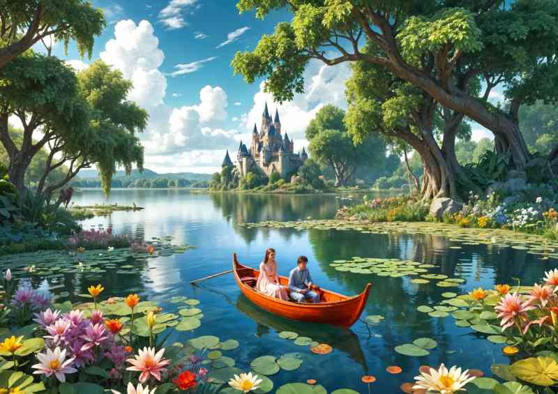 princess and prince on the lake | Di-Bond