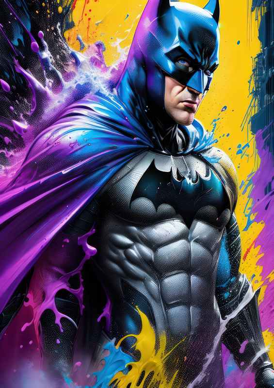 Hollywood Dreams Batman splash art style | Canvas