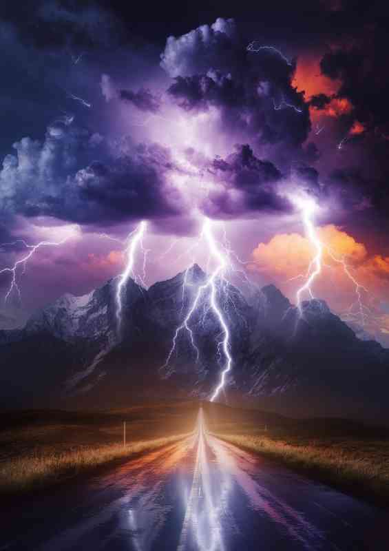 Landscape dominated by a mountain | Poster