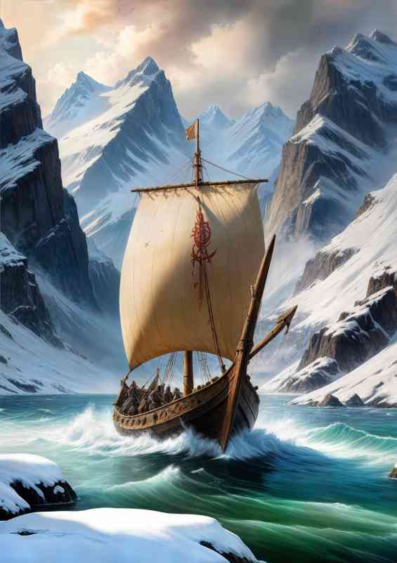 A large Viking longship | Poster