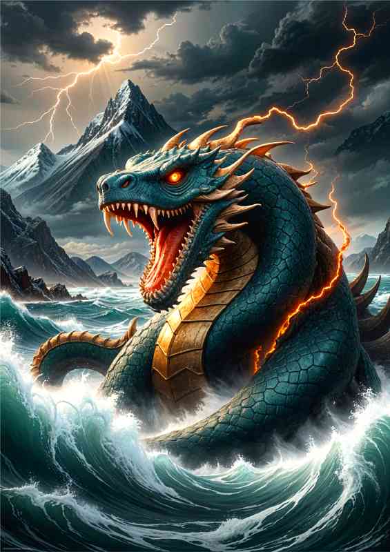 Jörmungandr the norse mythology god of the seas | Poster