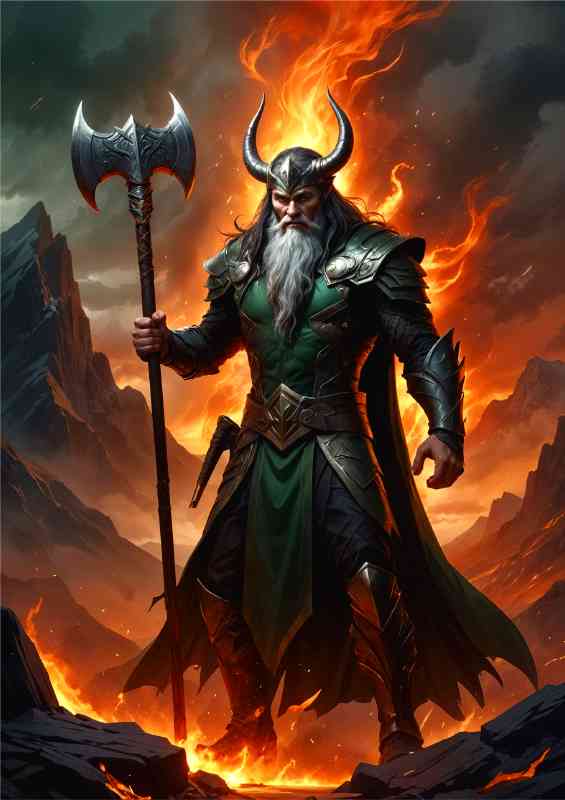 Loki the norse mythology god | Metal Poster