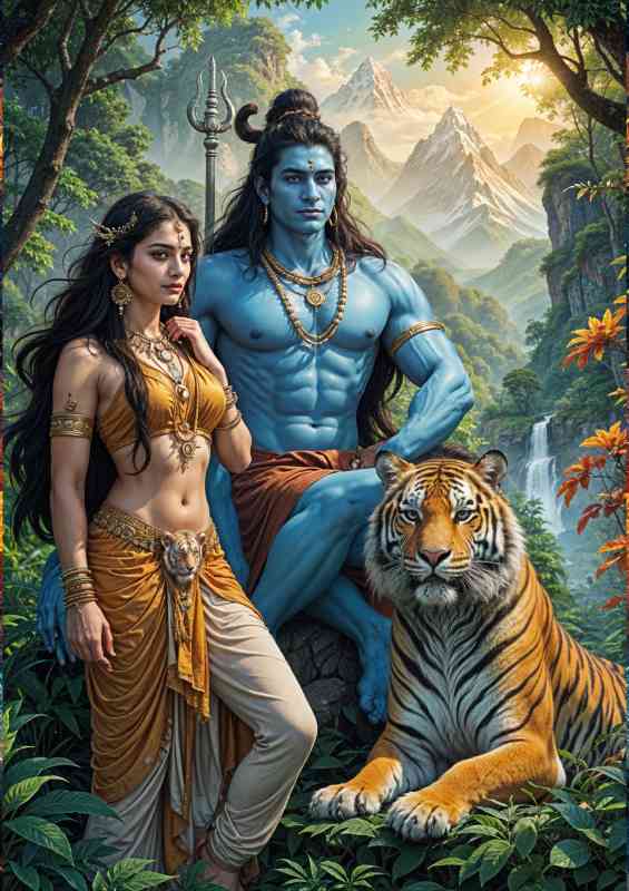 Lord Shiva and Shakti Divine Love | Canvas