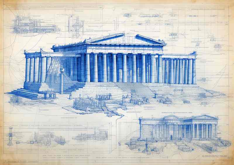 Greeces Iconic Ancient Wonder | Metal Poster