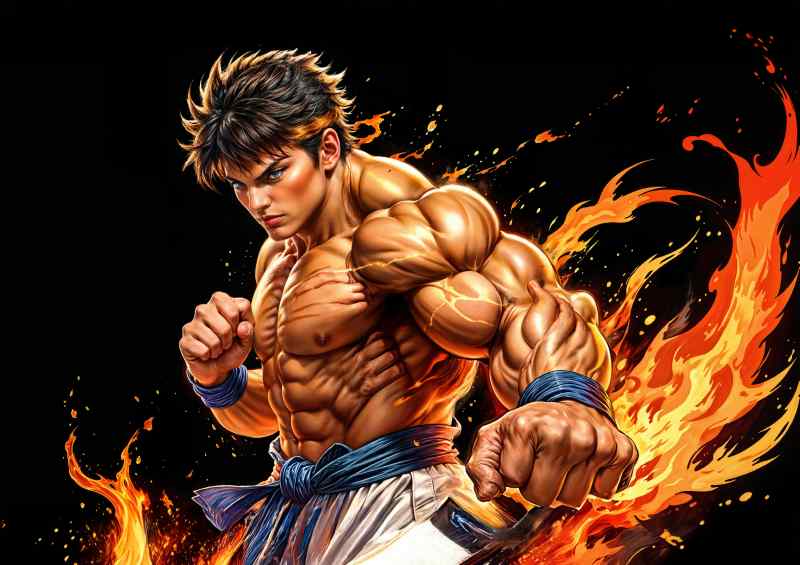 Ryu streetfighter style dark animae | Di-Bond