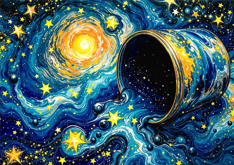 Paint galaxy stars | Di-Bond