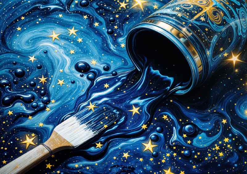 Painted stars | Di-Bond