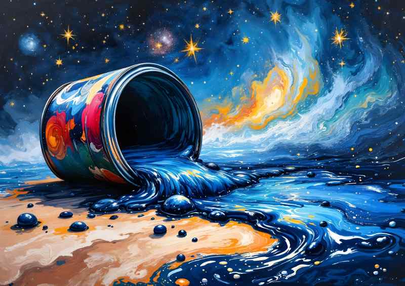 Painted tin night skies | Poster