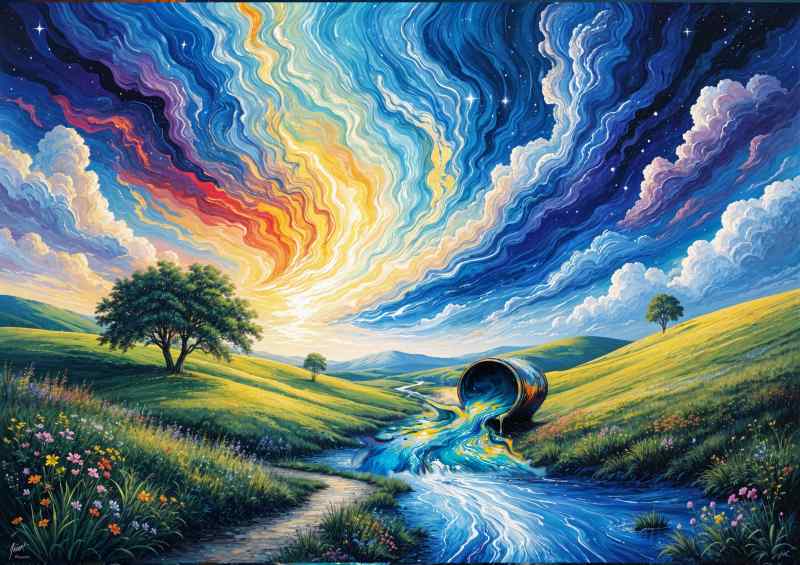 Summertime liquid tin | Canvas