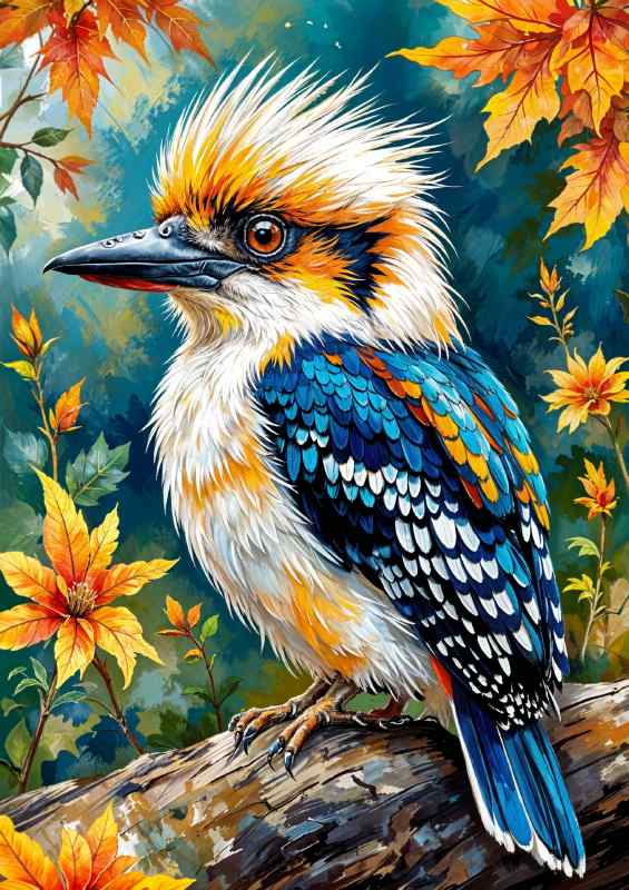 Kookaburra on a perch | Poster