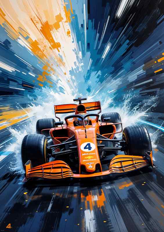 Lando norris and mclaren abstract style | Di-Bond