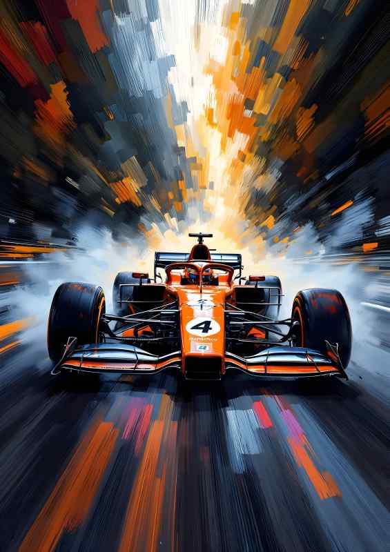 lando norris abstract style race car | Di-Bond