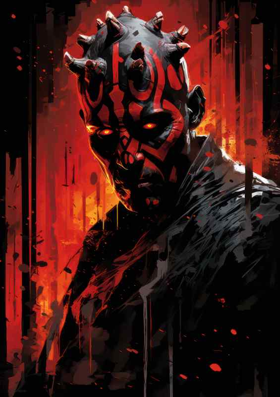 Darth maul style painted splash pallet knife | Di-Bond