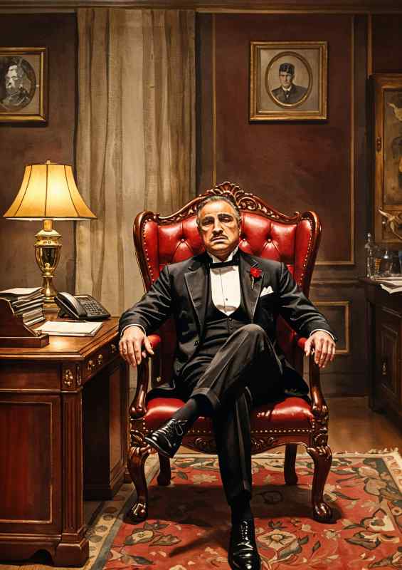 Marlon brando in the red chair | Canvas