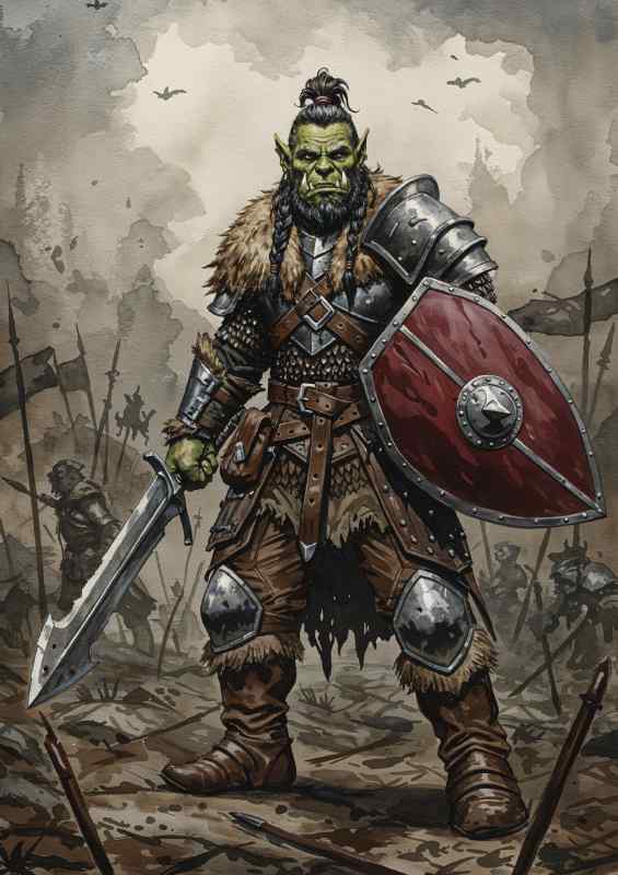 Orc fighting in the war | Canvas