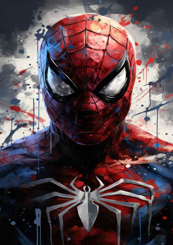 Painted spiderman style | Metal Poster