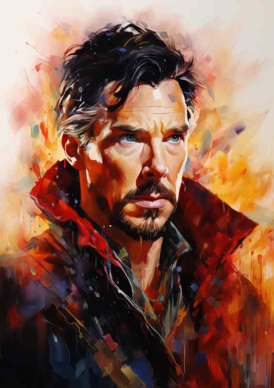 Pallet knife painting of doctor strange style | Di-Bond