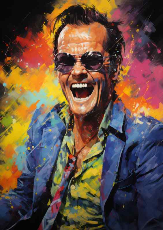 Pallet knife painting of jack Nicholson the shining | Metal Poster