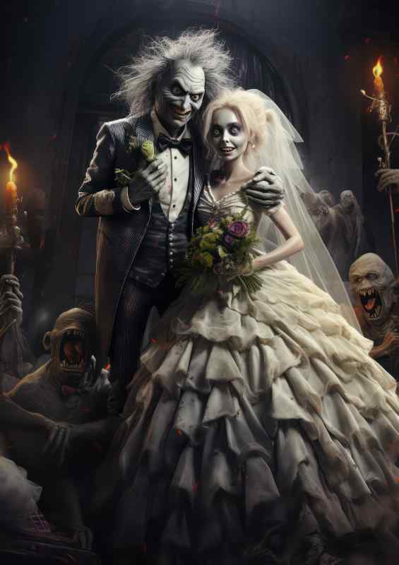 Star crossed Lovers Fates Design Beetlejuice and the wedding | Canvas