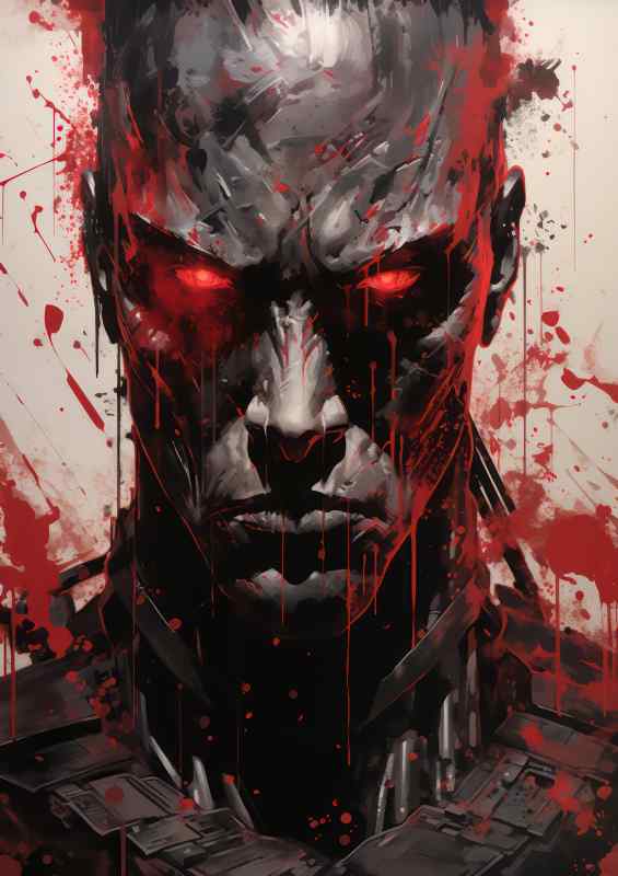 Terminator Japanese ink art | Canvas