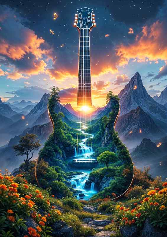 Guitar valley music | Poster