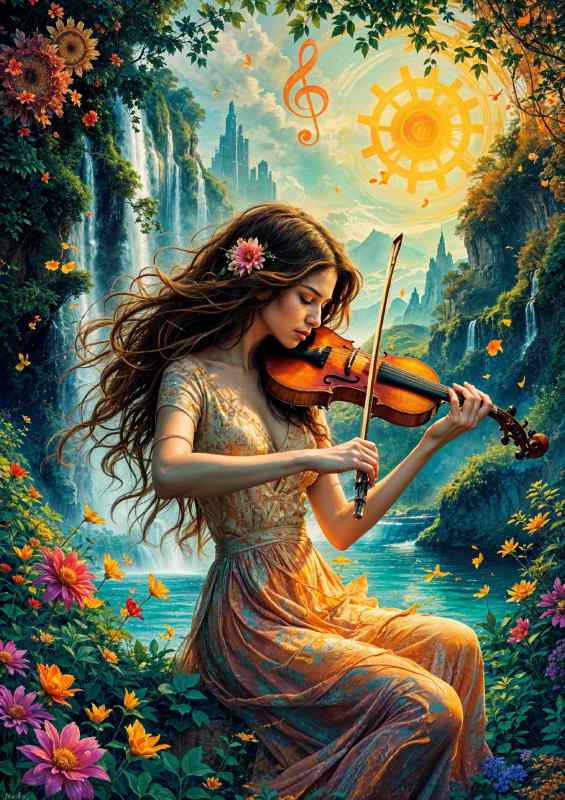 Lady palyin her violin | Canvas