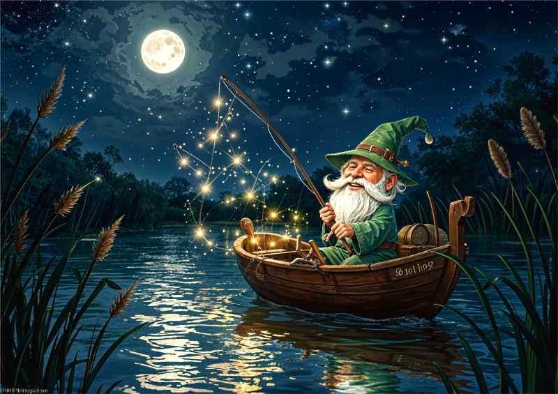 Gnome gone fishine | Poster