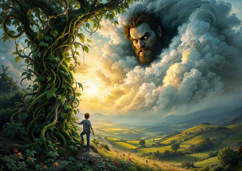 Jack standing next to the large tree | Metal Poster