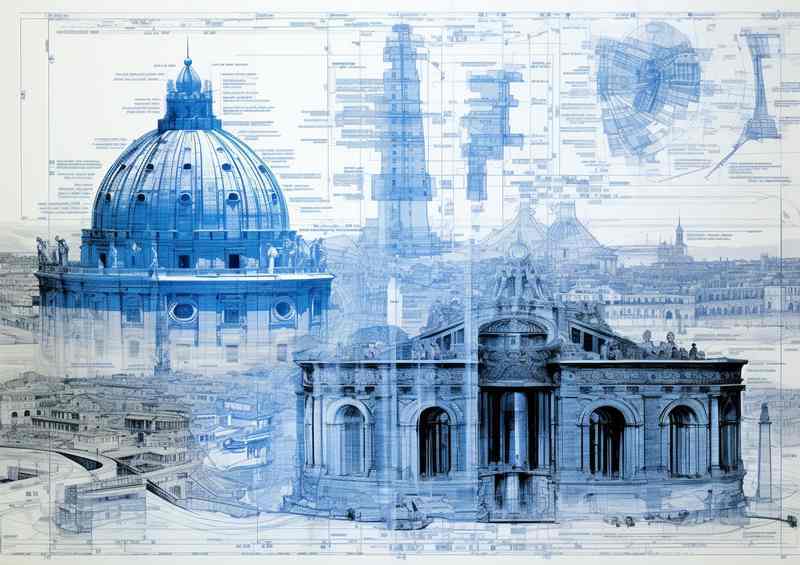 Romes Treasures Iconic Landmarks | Poster