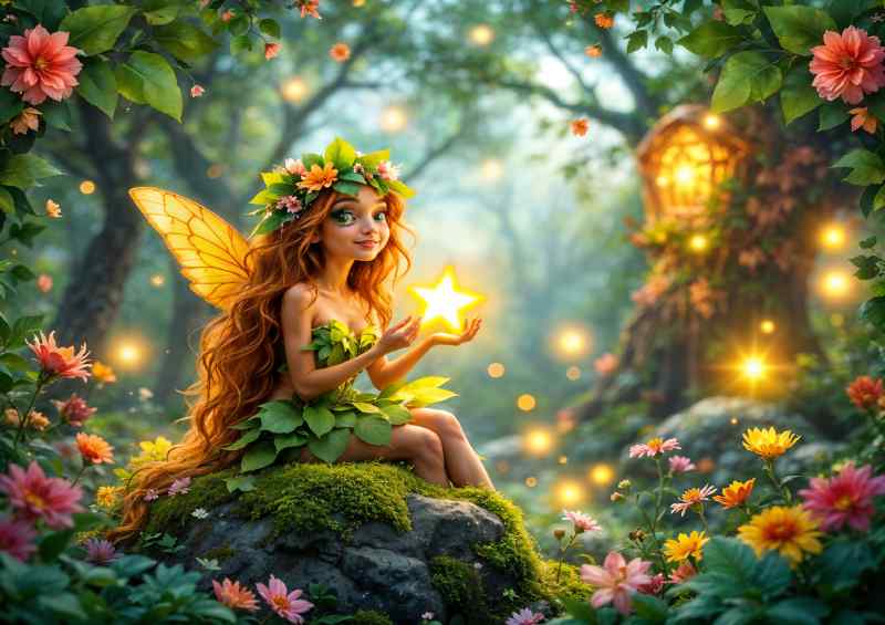 Little pixie fairy all bright | Metal Poster