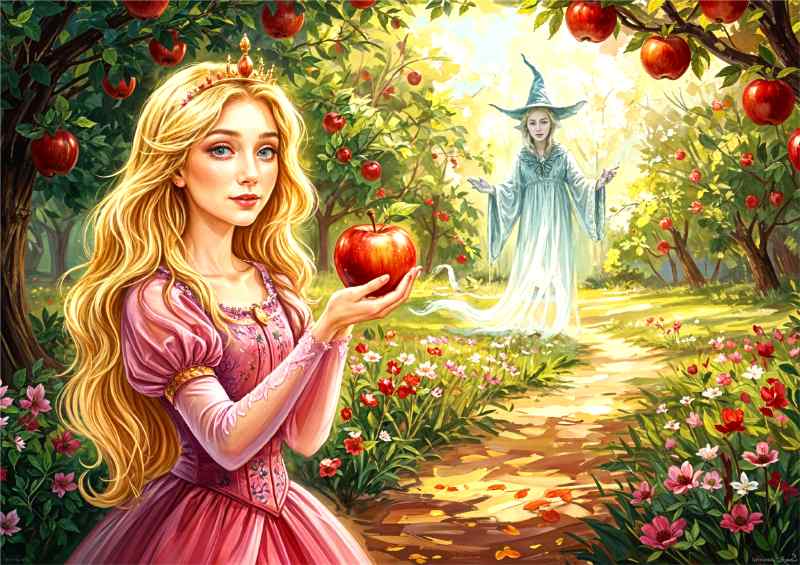 Princess and the aplple | Metal Poster