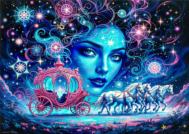 Princess horse and carriage | Canvas