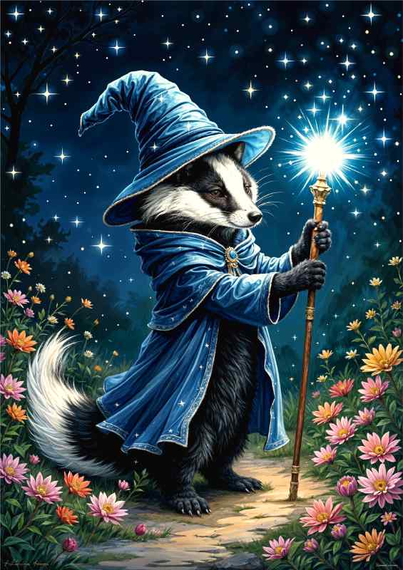 The wizzaard Badger | Canvas